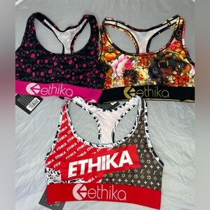 Set of 3 Ethika Women’s Sports Bra Size XS, New